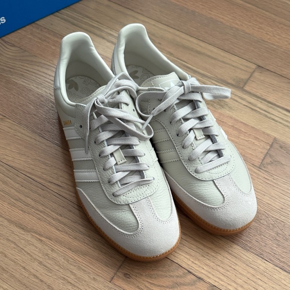 Adidas Samba OG Aluminum/Chalk White/Wonder Beige Sneakers - Picture 4 of 12
